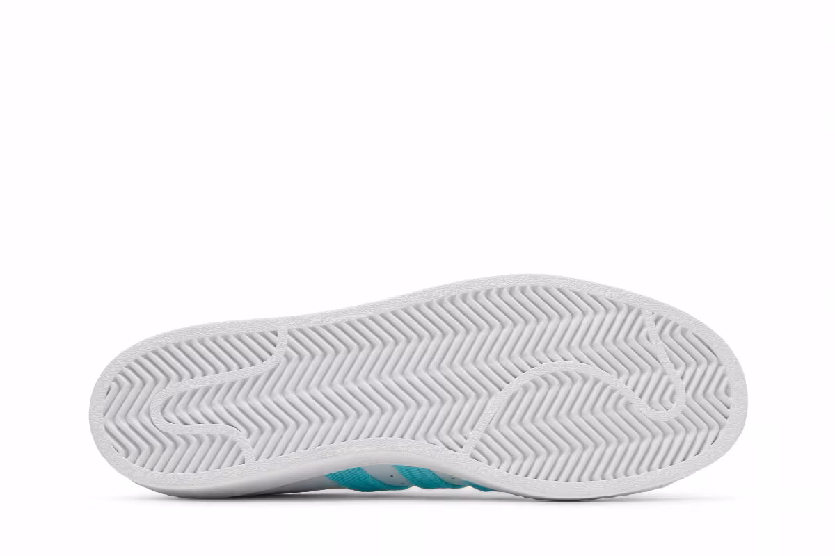 Adidas Superstar White Pulse Aqua, view 5