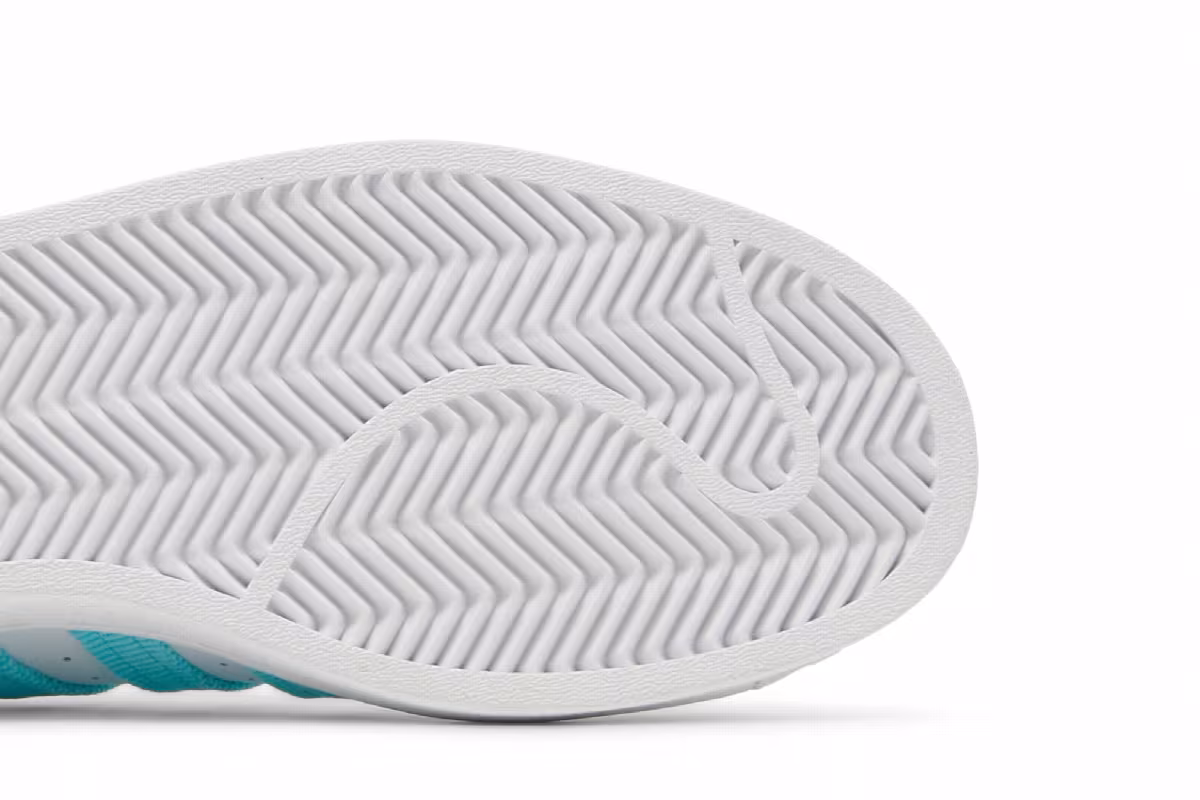 Adidas Superstar White Pulse Aqua, view 6