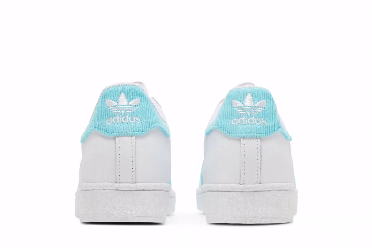 Adidas Superstar White Pulse Aqua, view 7