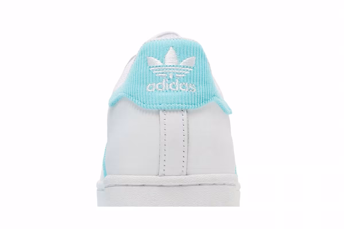 Adidas Superstar White Pulse Aqua, view 8
