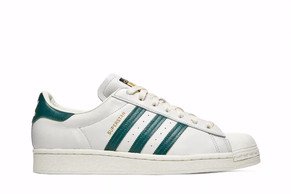 Adidas Superstar Off White Collegiate Green, view 2