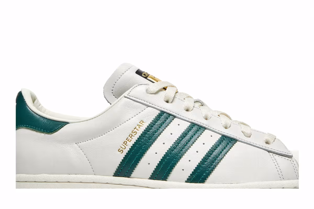 Adidas Superstar Off White Collegiate Green, view 3