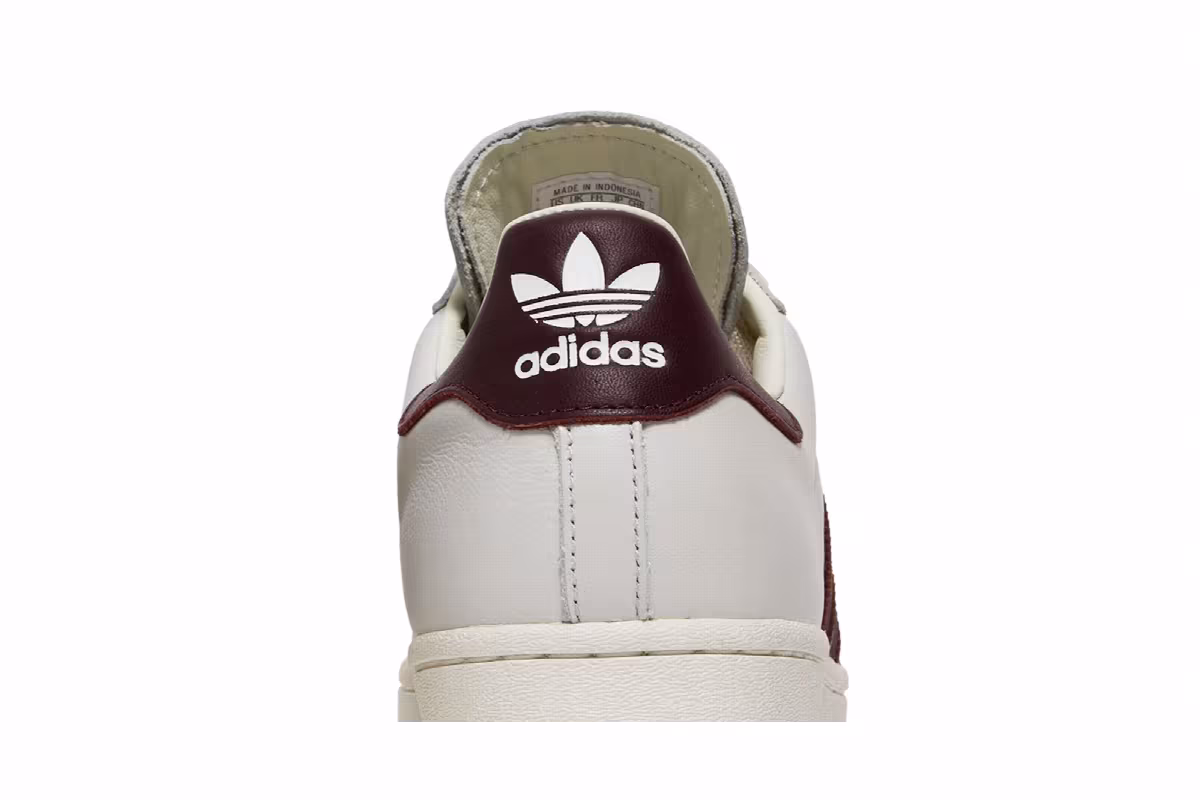 Adidas Superstar Off White Maroon, view 8