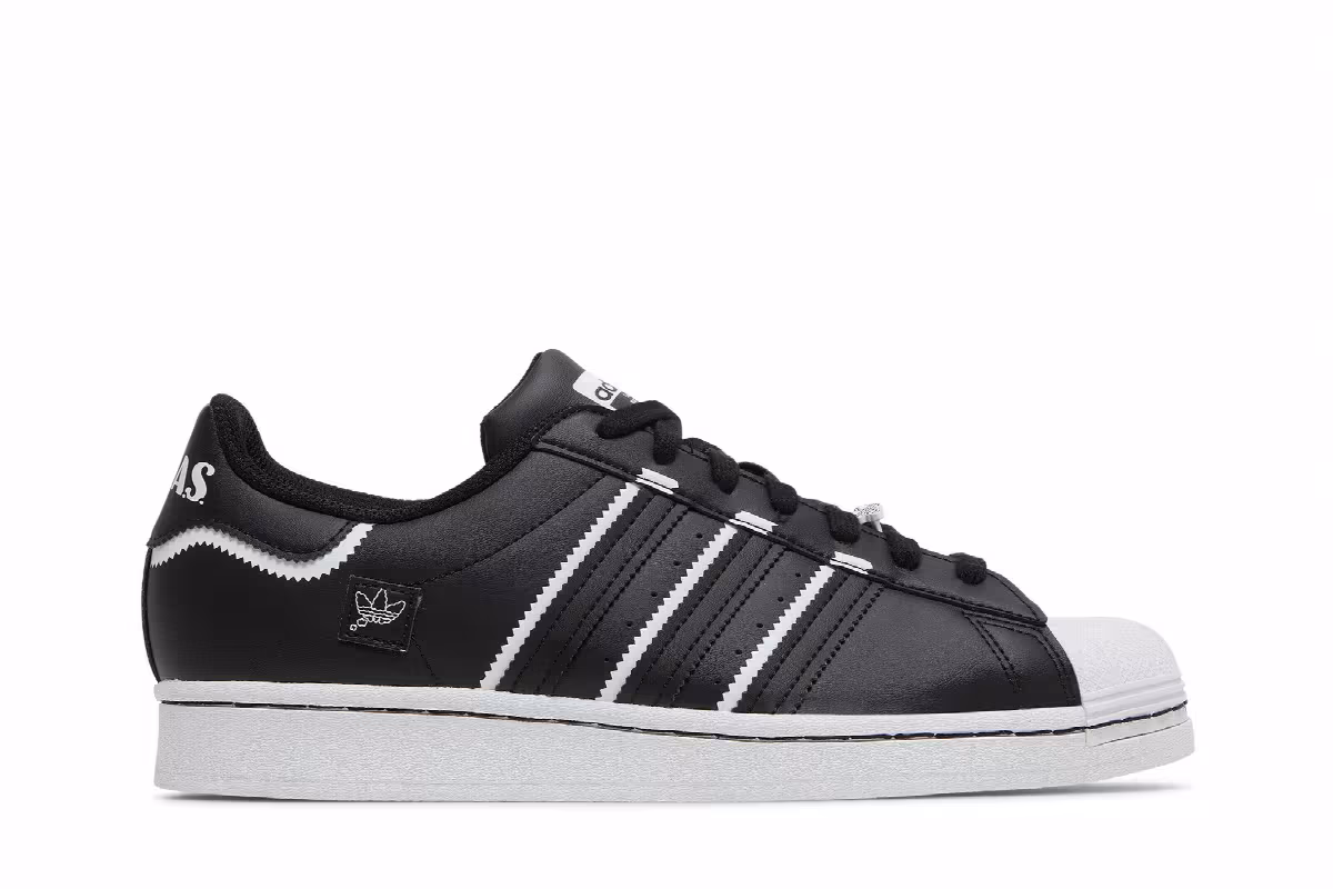 Adidas Superstar Black White, view 2