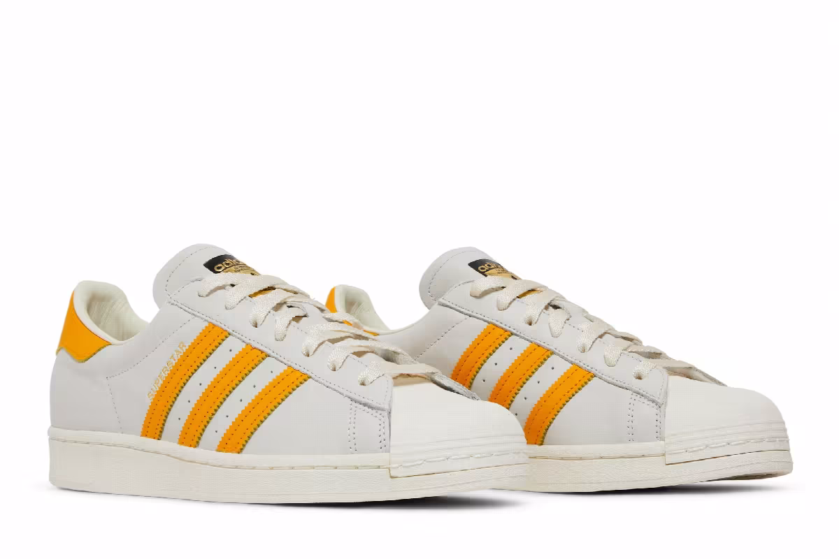 Adidas Superstar Off White Collegiate Gold, view 9