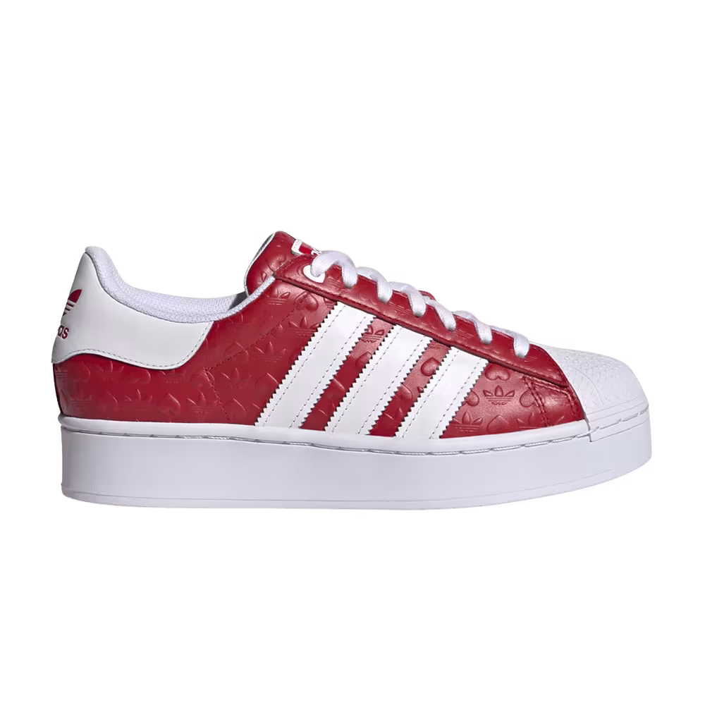 Adidas Women's Superstar Bold Heart Embossed - Scarlet