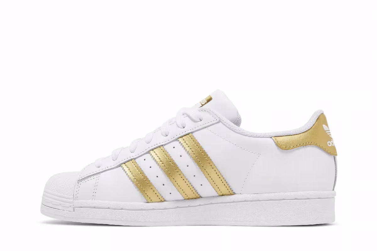 adidas Women's Superstar White Gold Metallic, view 4