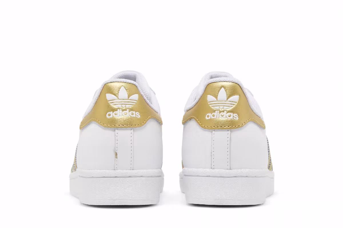 adidas Women's Superstar White Gold Metallic, view 7