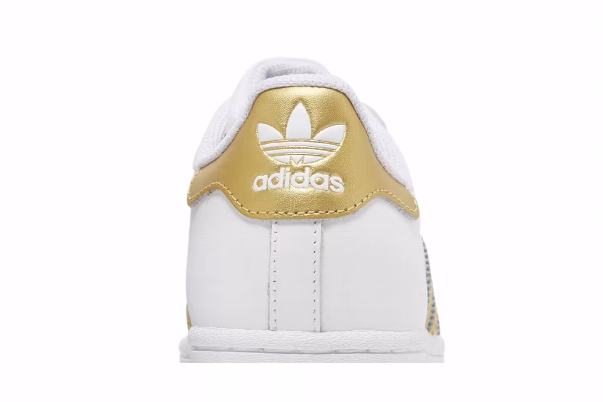 adidas Women's Superstar White Gold Metallic, view 8