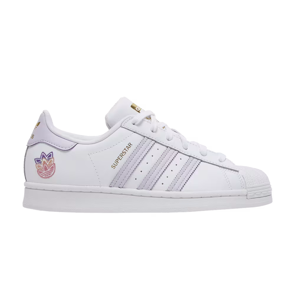 Adidas Women's Superstar White Purple Tint