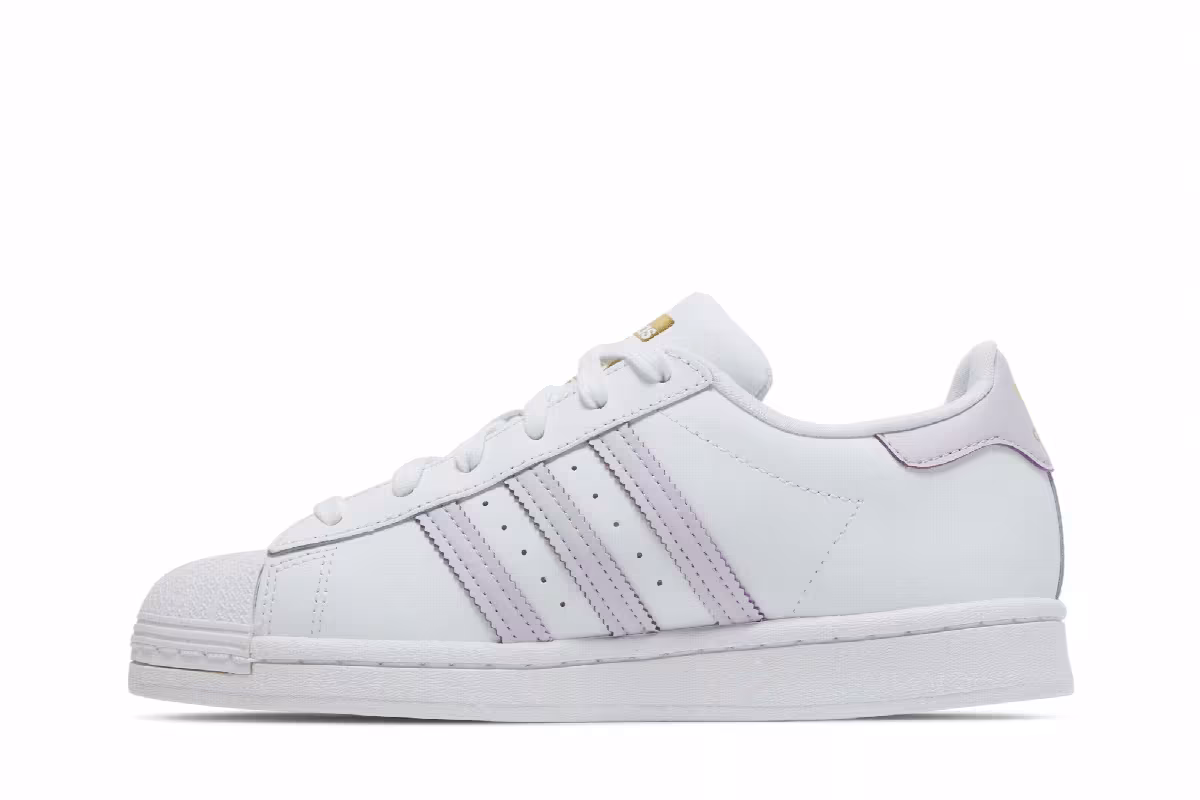 Adidas Women's Superstar White Purple Tint, view 4