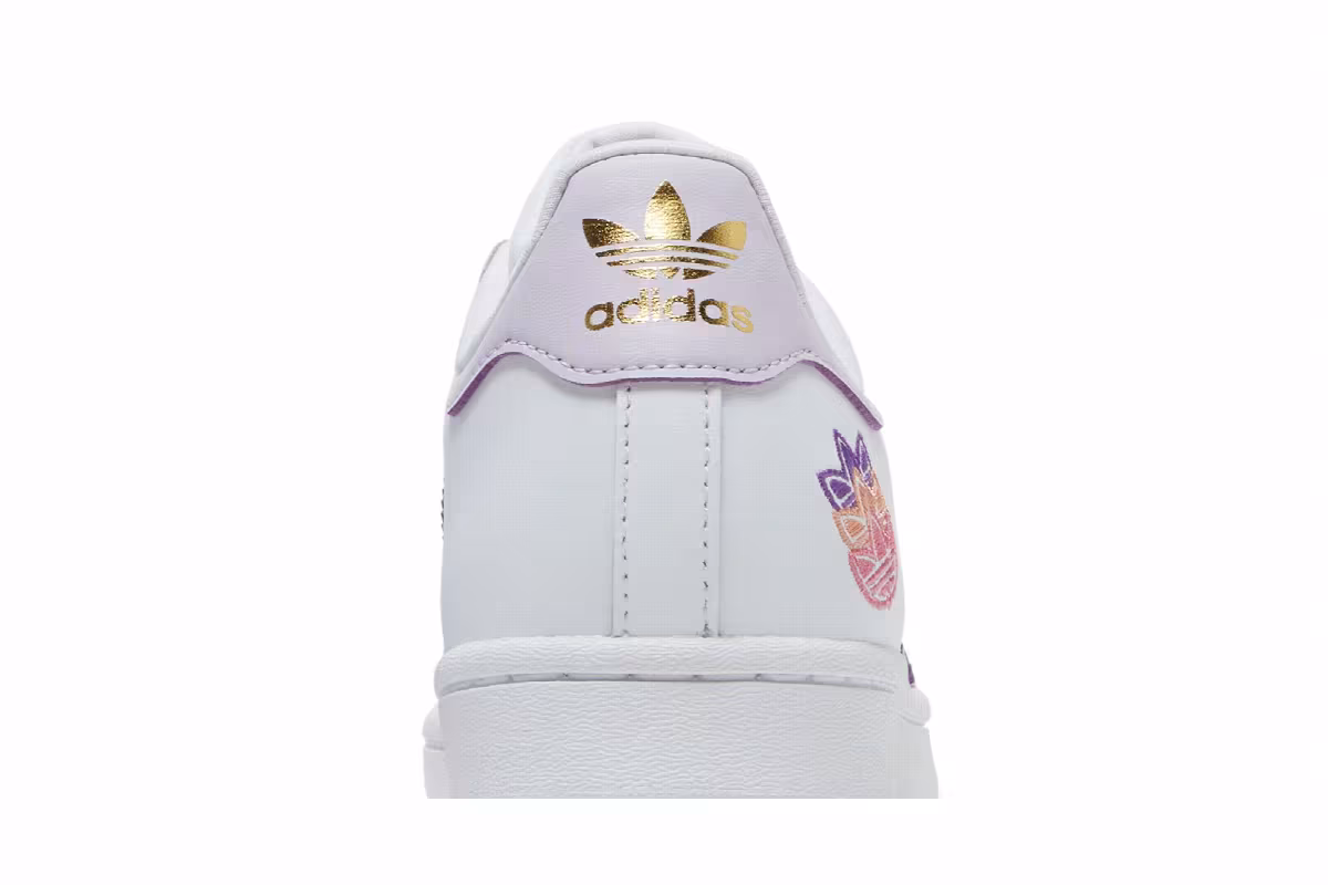 Adidas Women's Superstar White Purple Tint, view 8