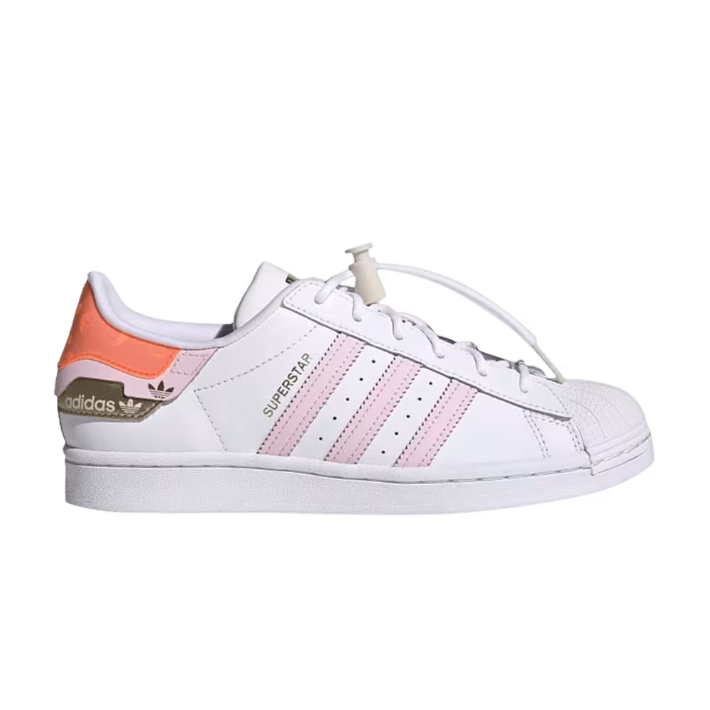 Adidas Women's Superstar White Clear Pink