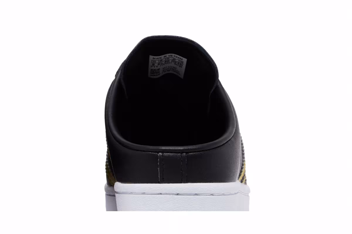Adidas Women's Superstar Mule Black Gold Metallic, view 8