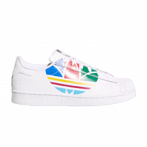 Adidas Superstar Pure J 'Colorful Trefoil - Cloud White'