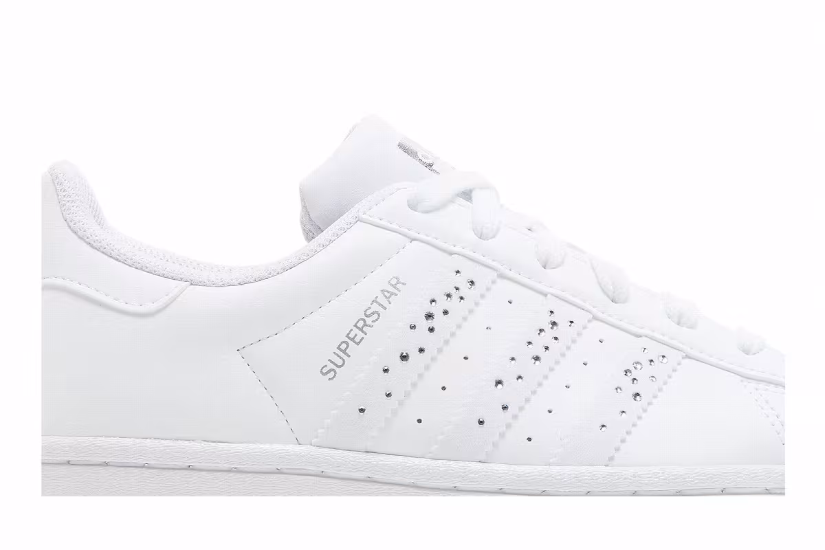 Adidas Superstar J White Sparkle, view 3