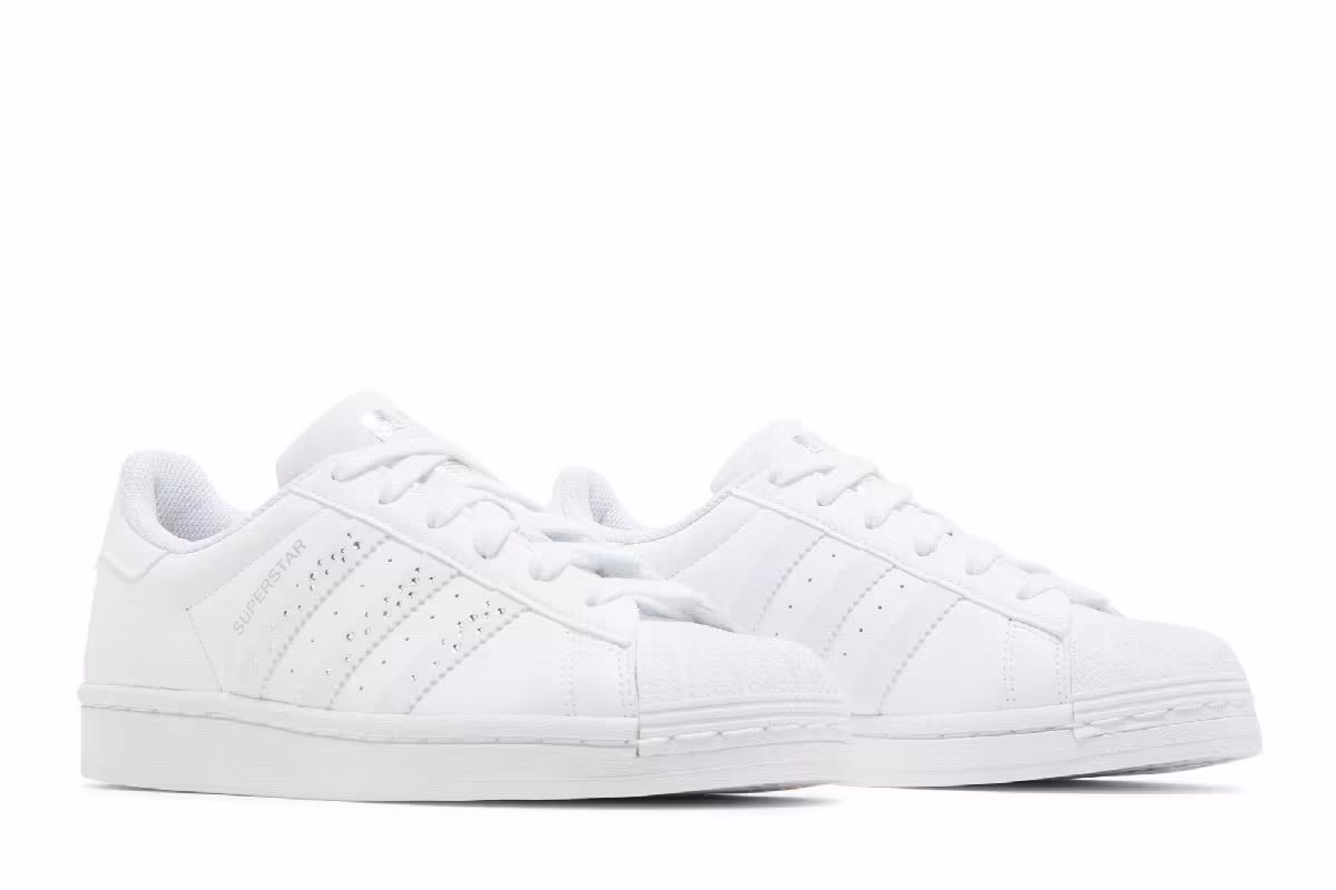 Adidas Superstar J White Sparkle, view 9