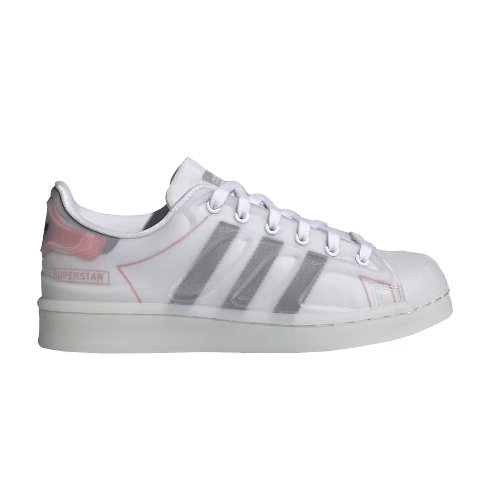 Adidas Superstar Futureshell J White Semi Solar Red