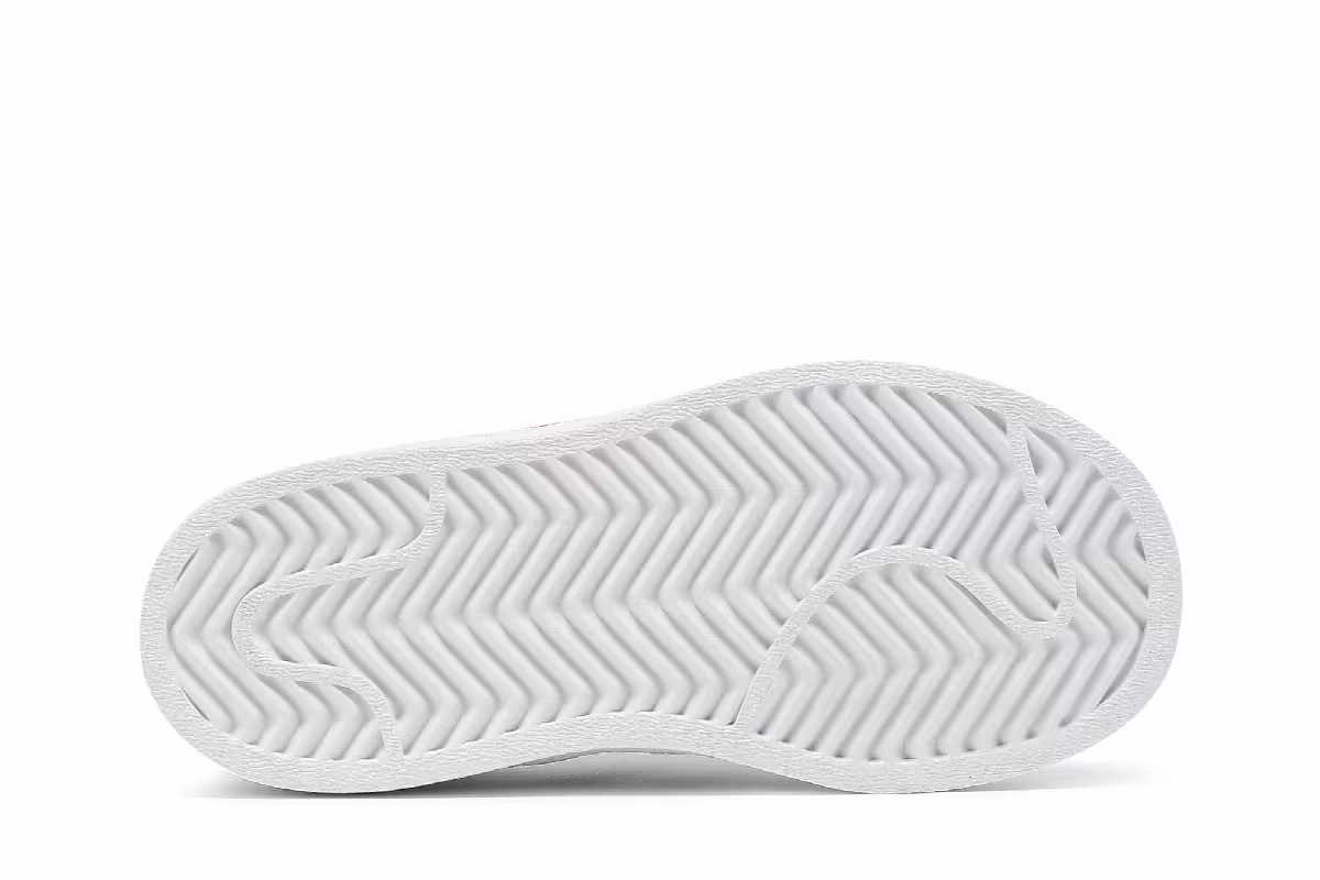 Adidas Superstar Infant White Orange, view 5