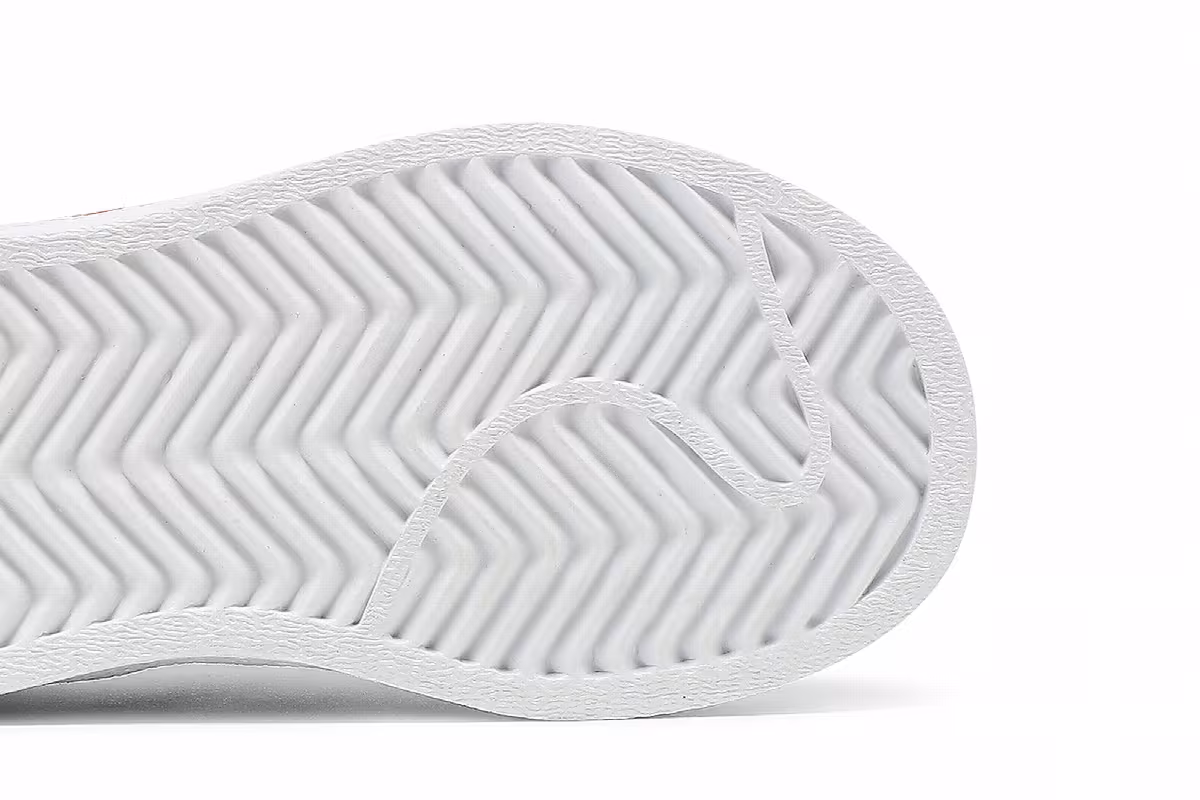 Adidas Superstar Infant White Orange, view 6