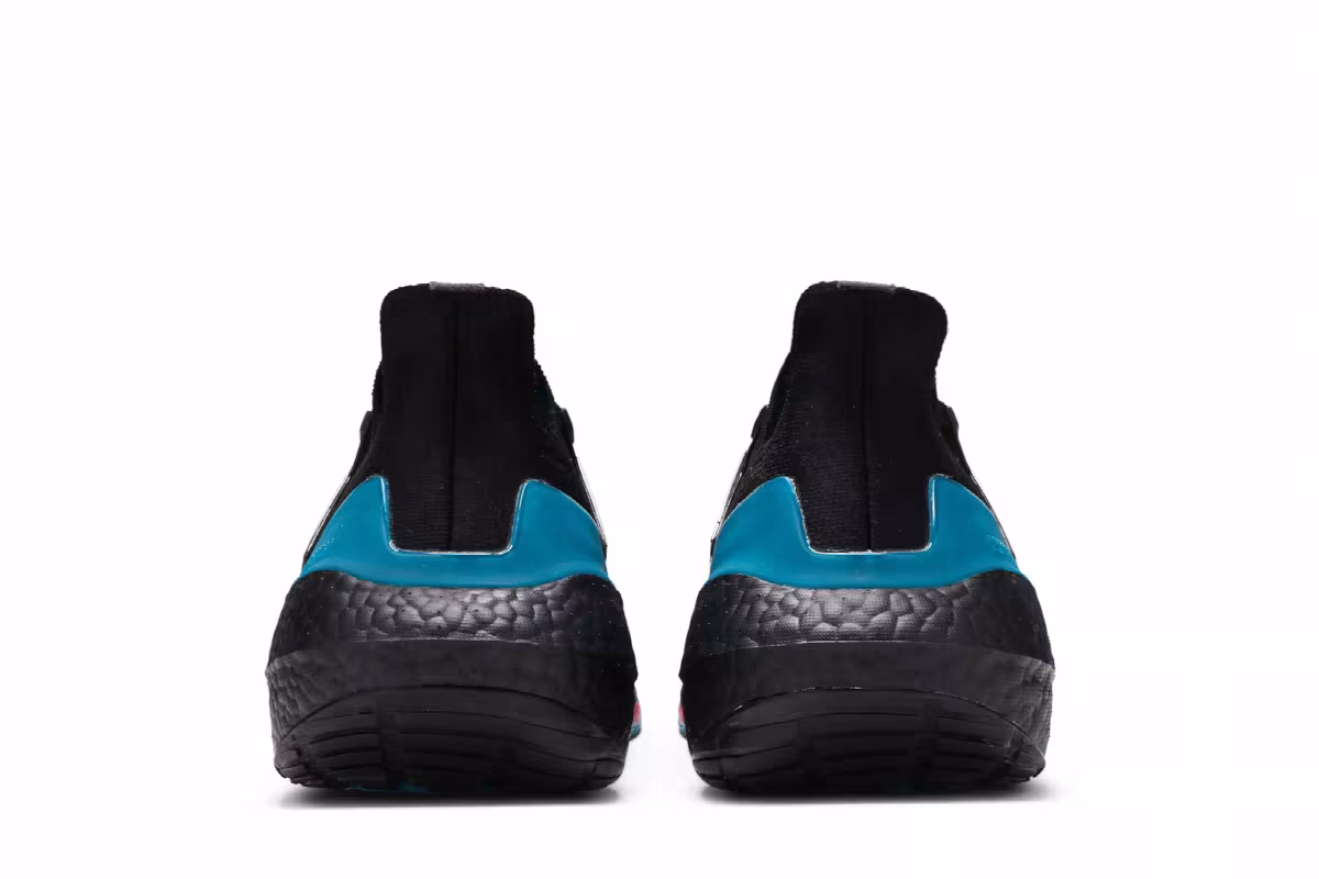 adidas UltraBoost 21 Black Active Teal, view 7