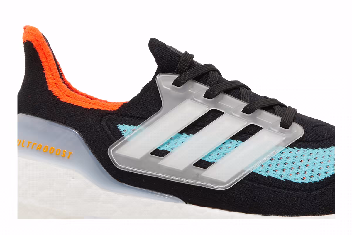 Adidas UltraBoost 21 Black Pulse Aqua, view 3