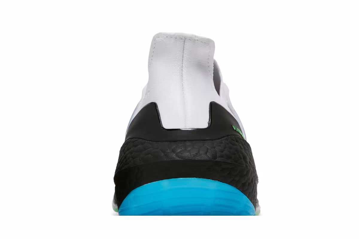 adidas UltraBoost 21 White Screaming Green, view 8
