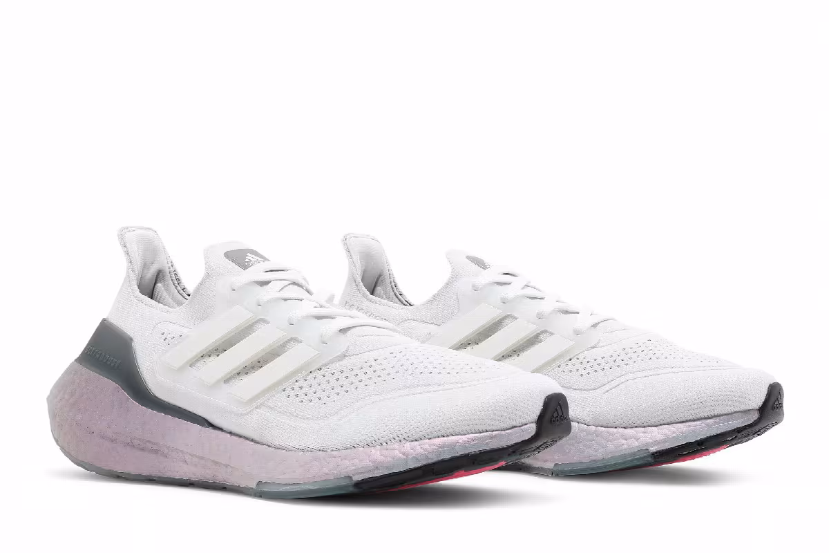 adidas UltraBoost 21 Crystal White Hazy Green, view 9