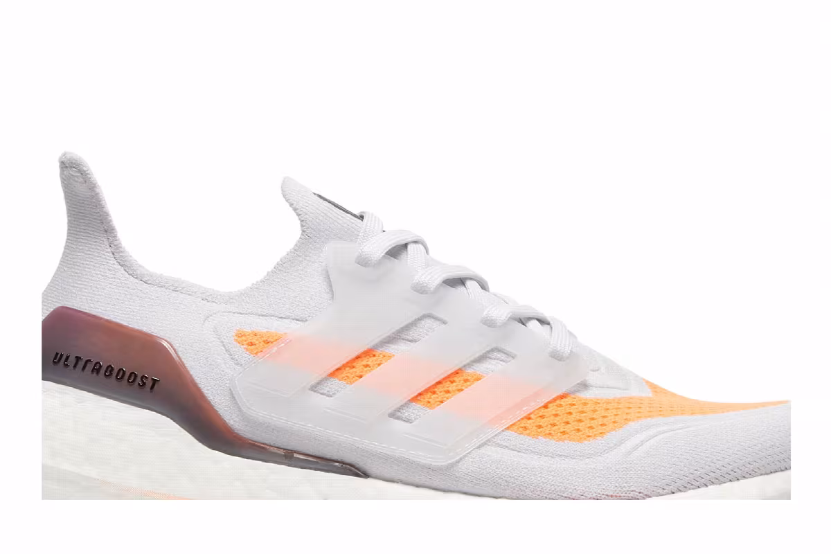 adidas UltraBoost 21 Grey Screaming Orange, view 3
