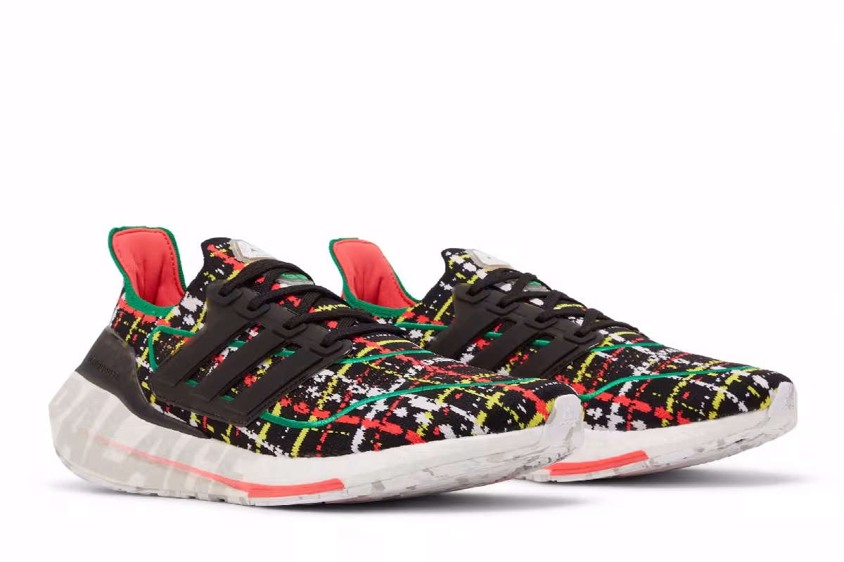 Palace x adidas UltraBoost 21 Black Multicolor, view 9