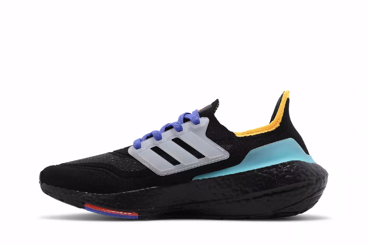 adidas UltraBoost 21 Black Pulse Aqua, view 4