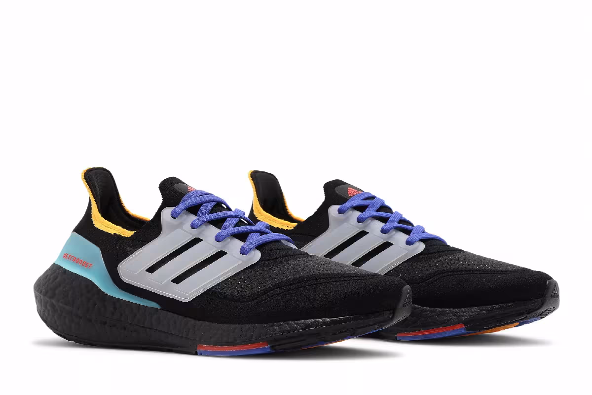 adidas UltraBoost 21 Black Pulse Aqua, view 9