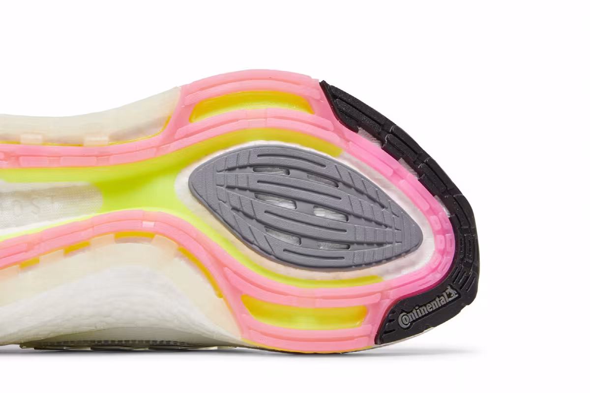 adidas Women's UltraBoost 21 White Solar Yellow, view 6