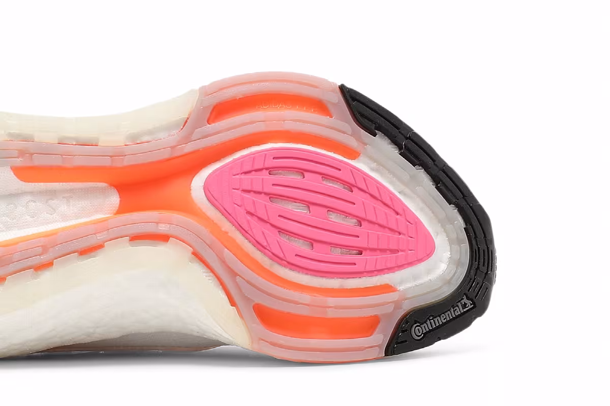 adidas Women's UltraBoost 21 White Acid Orange, view 6