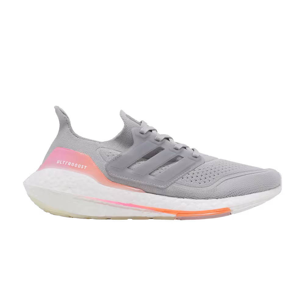 Adidas Women's UltraBoost 21 Grey Screaming Orange