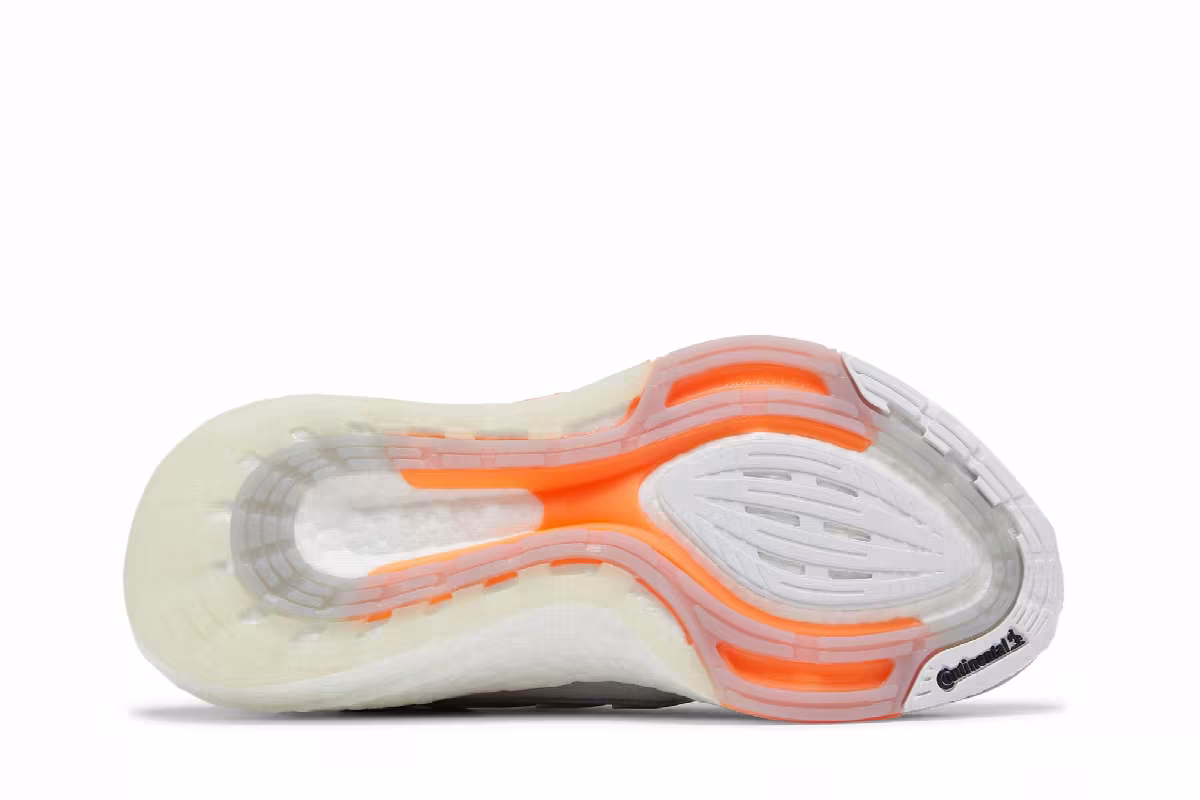 Adidas Women's UltraBoost 21 Grey Screaming Orange, view 5