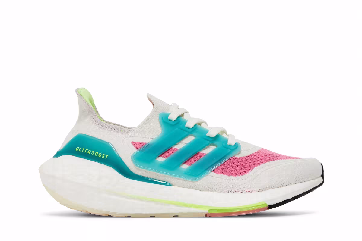 Adidas Women's UltraBoost 21 White Tint Rose Tone, view 2