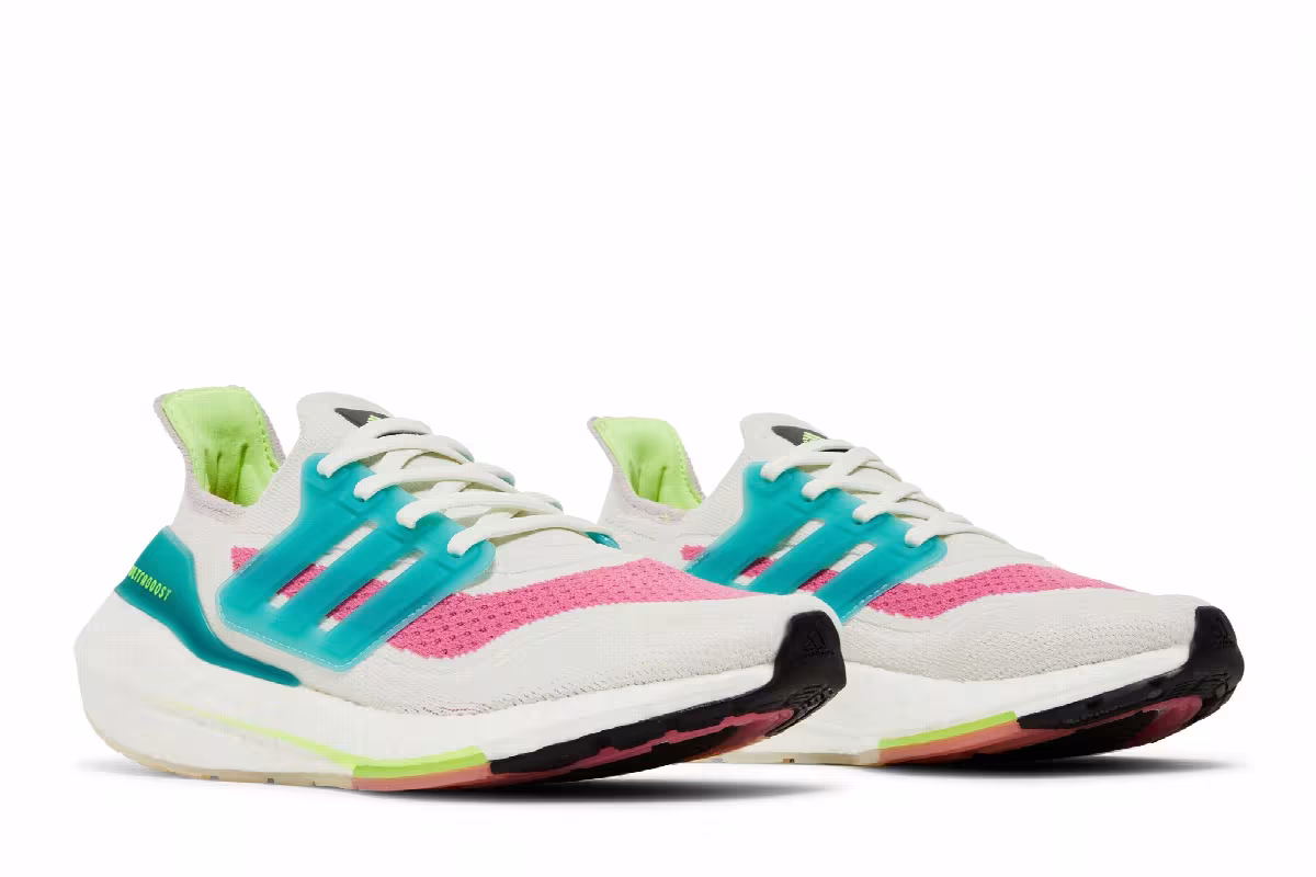 Adidas Women's UltraBoost 21 White Tint Rose Tone, view 9