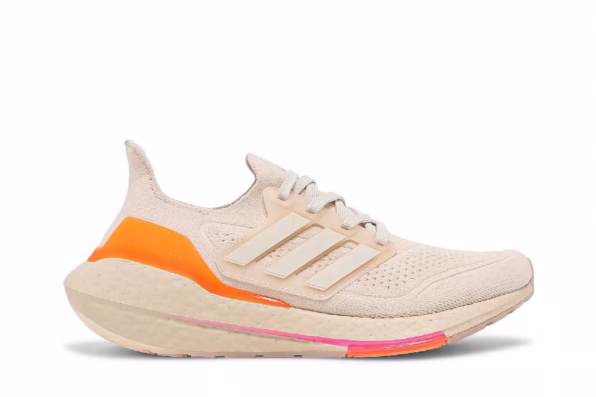 Adidas Women's UltraBoost 21 Halo Ivory Ultra Pop, view 2