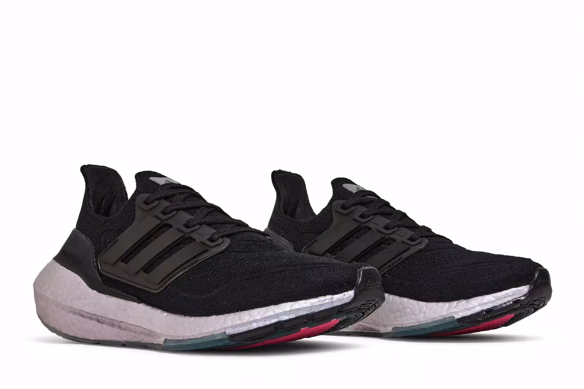 adidas Women's UltraBoost 21 Black Blue Oxide, view 9