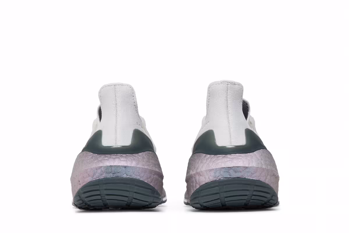 Adidas UltraBoost 21 J Crystal White Silver, view 7