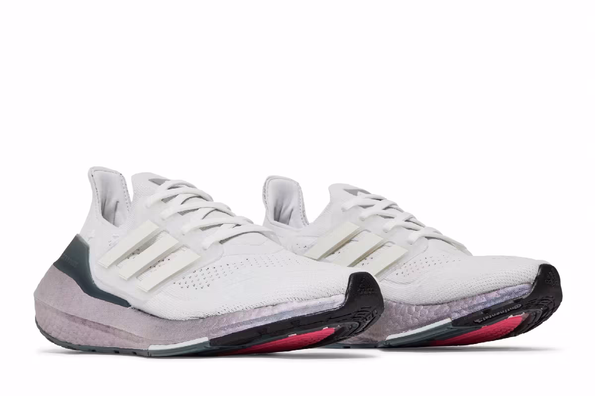 Adidas UltraBoost 21 J Crystal White Silver, view 9