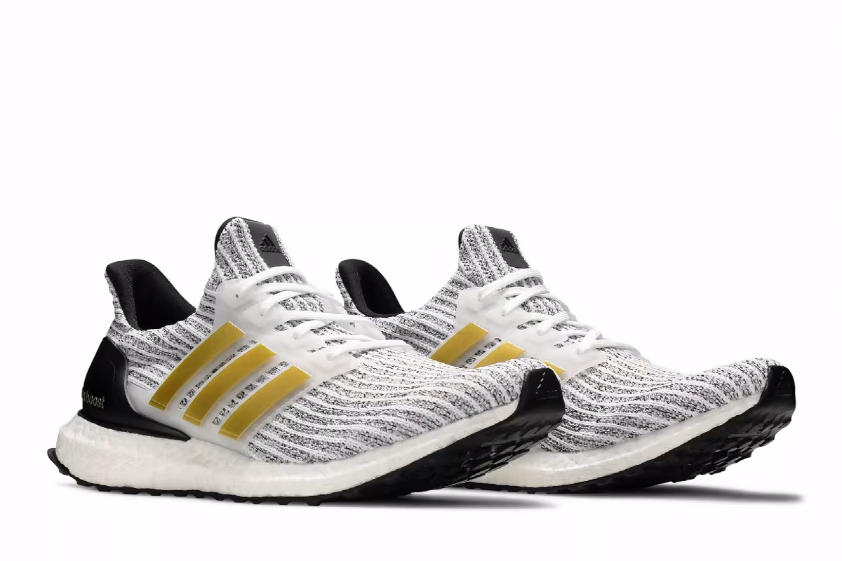 adidas UltraBoost White Gold Metallic, view 9