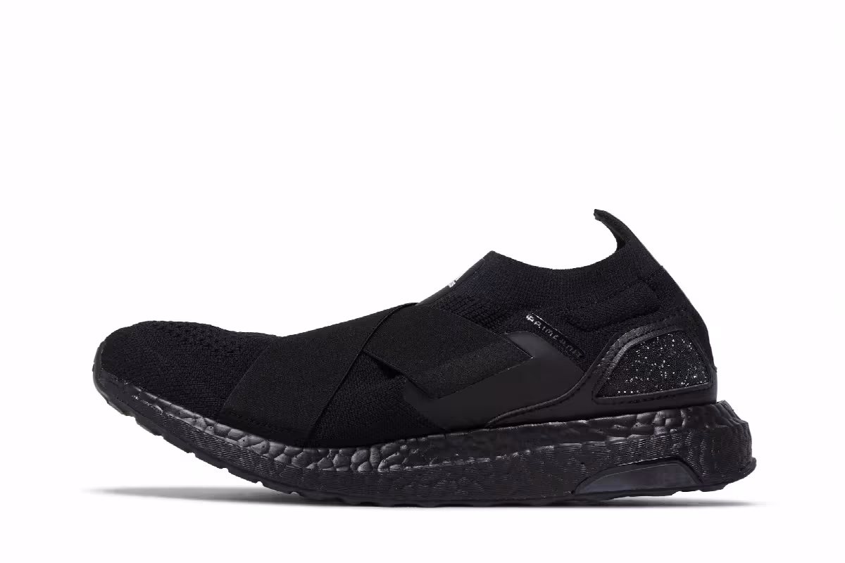 Swarovski x adidas Women's UltraBoost Slip-On DNA Triple Black, view 4