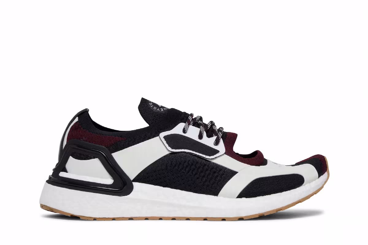 Stella McCartney x adidas Women's UltraBoost Sandal Black Maroon, view 2