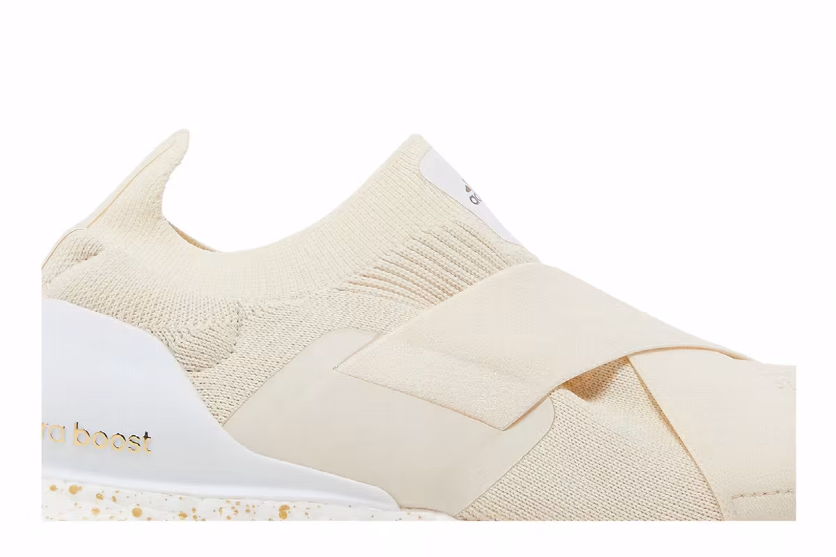Adidas Women's UltraBoost Slip-On DNA Wonder White Gold Metallic, view 3