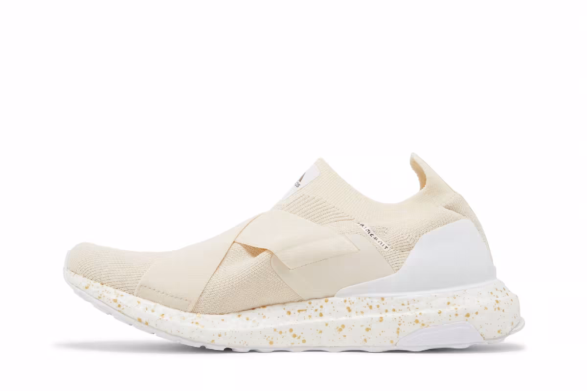 Adidas Women's UltraBoost Slip-On DNA Wonder White Gold Metallic, view 4