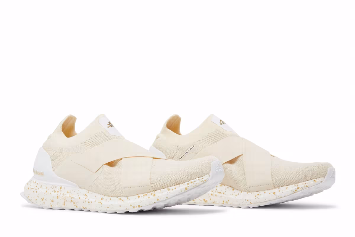 Adidas Women's UltraBoost Slip-On DNA Wonder White Gold Metallic, view 9