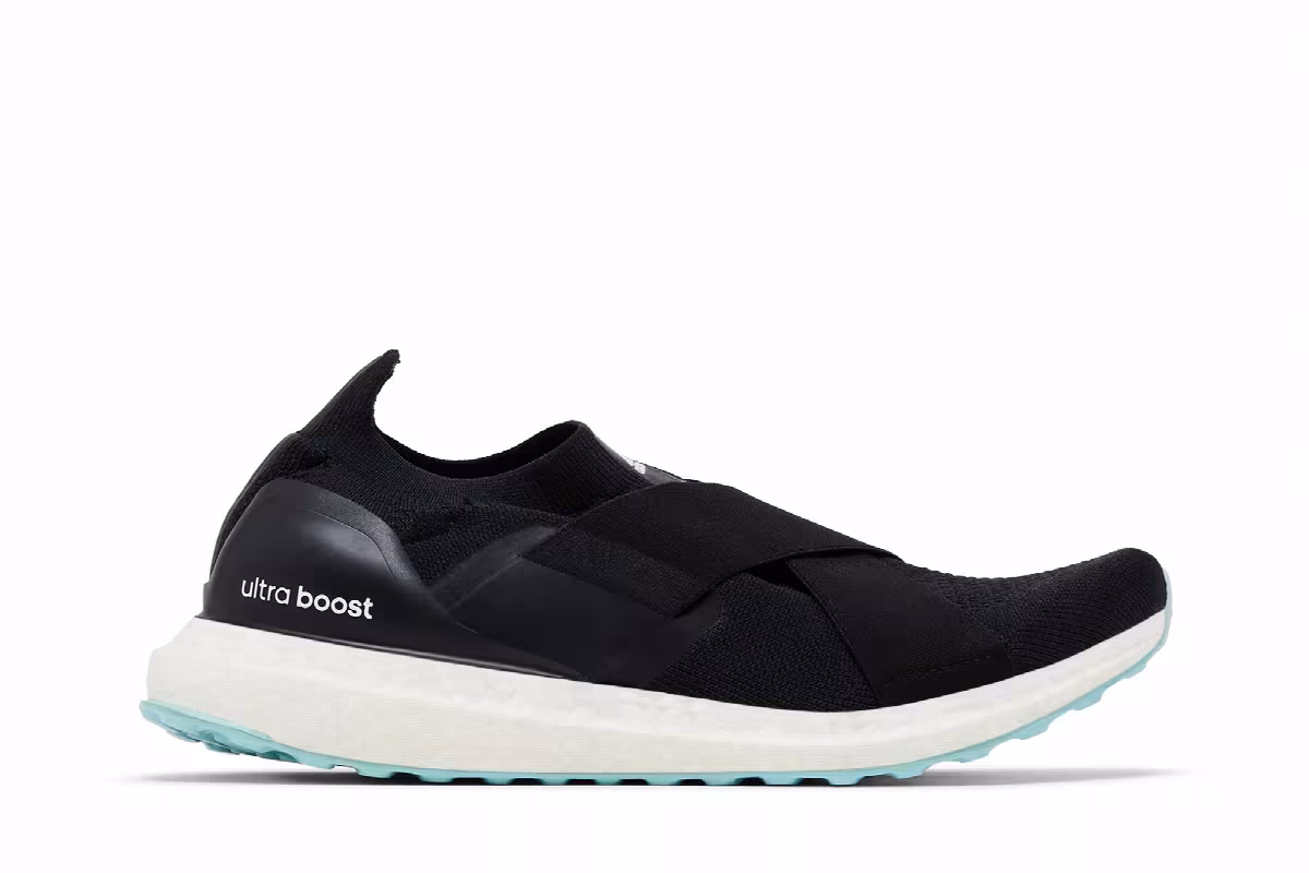adidas Women's UltraBoost Slip-On DNA Black Hazy Sky, view 2