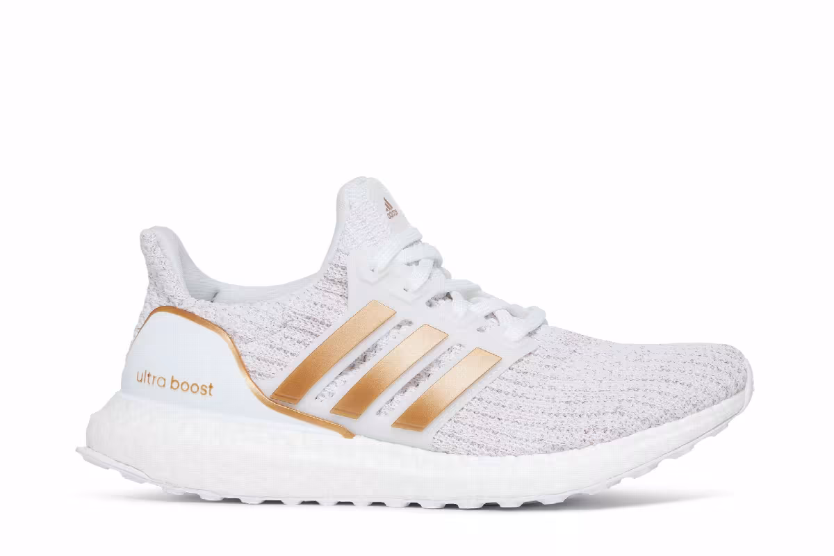 Adidas Women's UltraBoost 4.0 DNA Wide White Copper Metallic, view 2